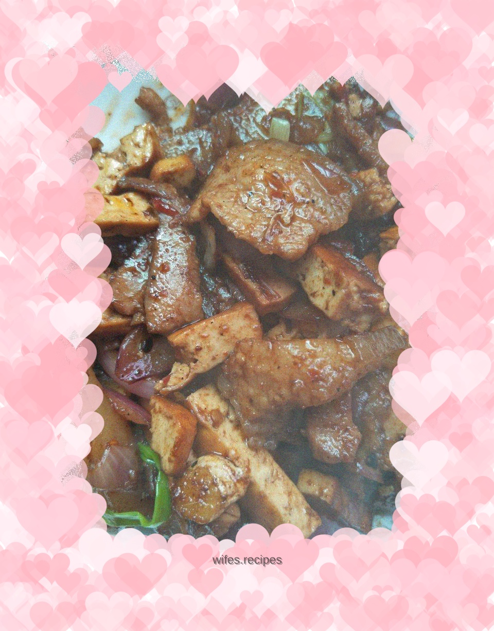 Stir-fried pork with dried tofu