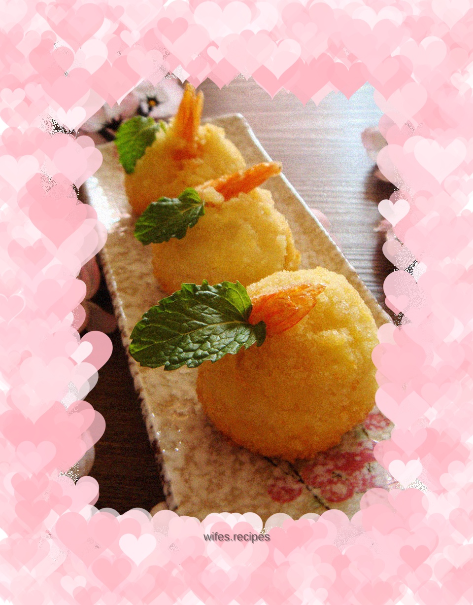 Crispy fried golden shrimp balls