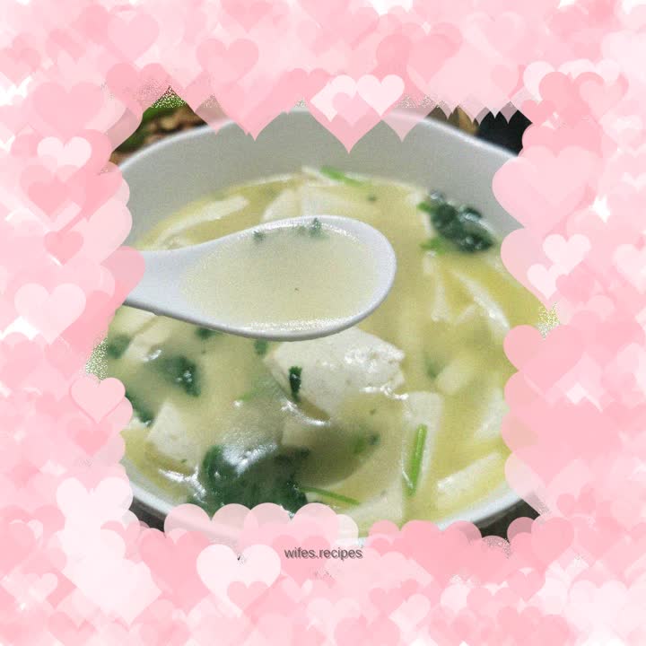 Delicious tofu soup