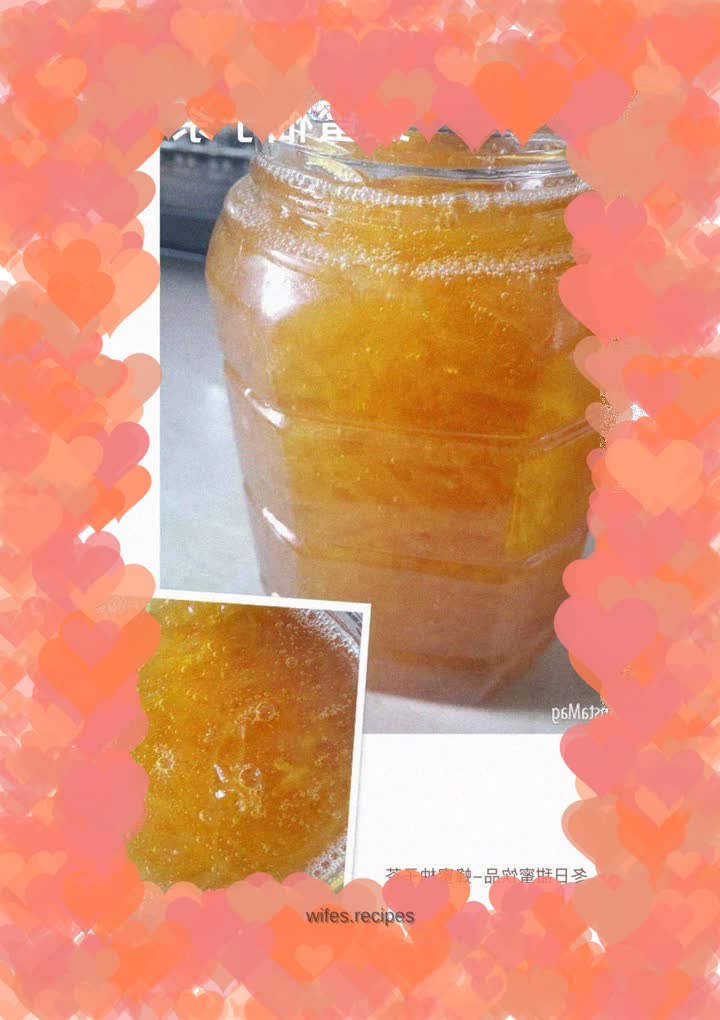 Sweet winter drink—honey grapefruit tea