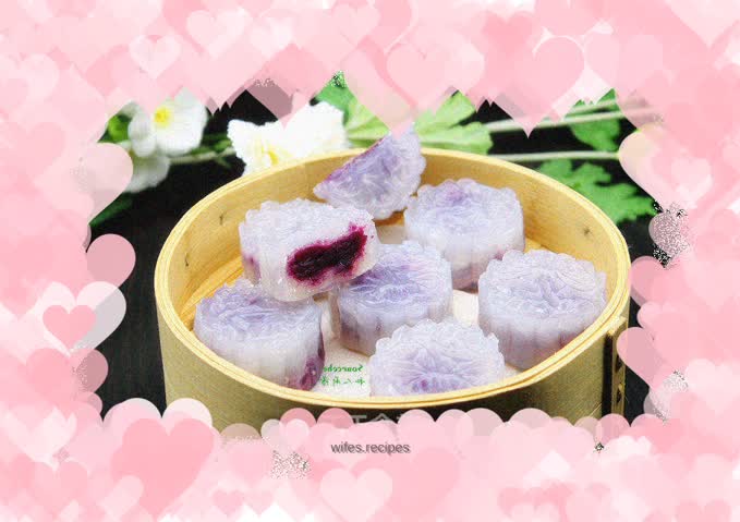 Purple Sweet Potato Crystal Cake