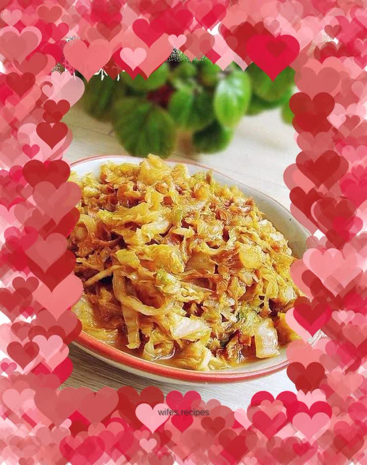 Stir-fried cabbage with shrimp paste