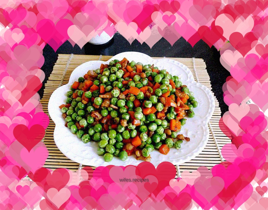 Stir-fried minced pork with peas