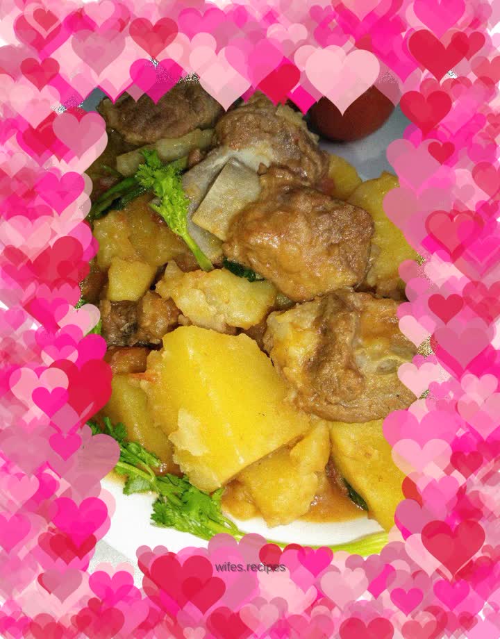 Pork Ribs, Tomato Braised Potatoes