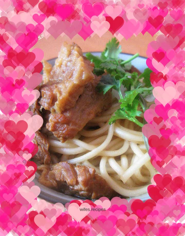 Homemade beef noodles