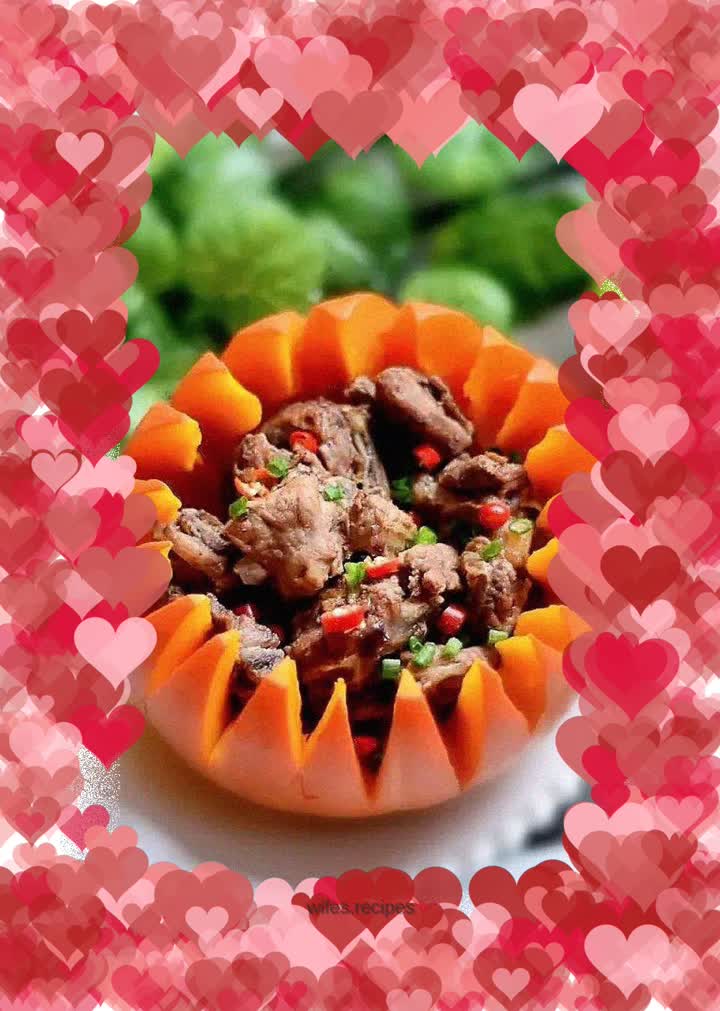 Steamed Pork Ribs with Pumpkin