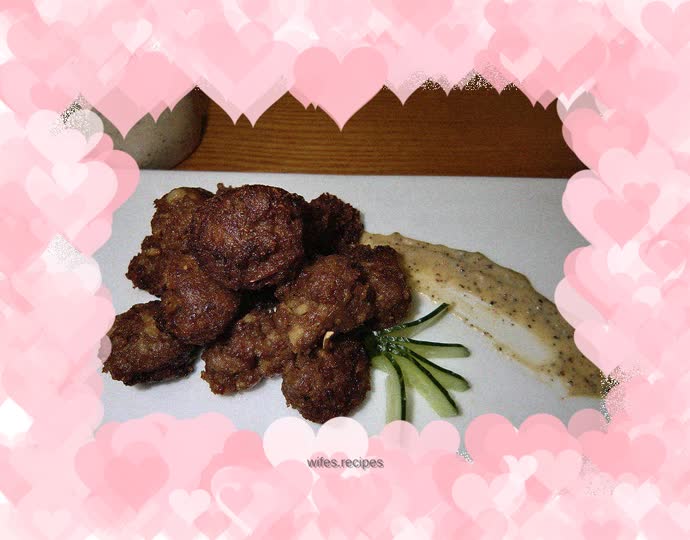 Black pepper and lotus root meatballs