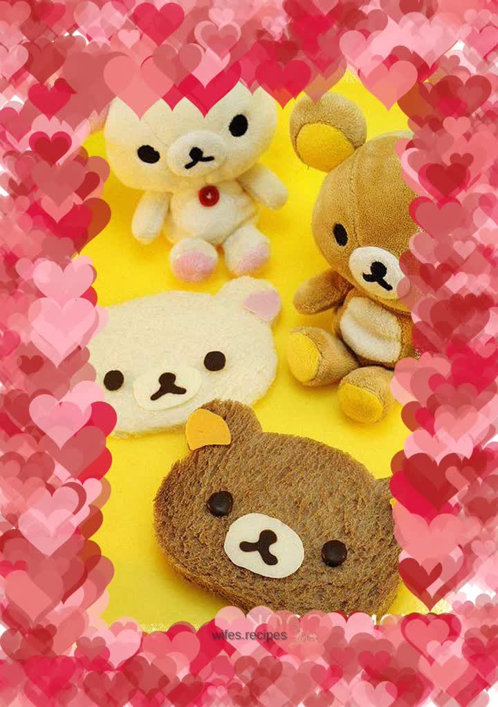 Cute breakfast---Rilakkuma bread slices