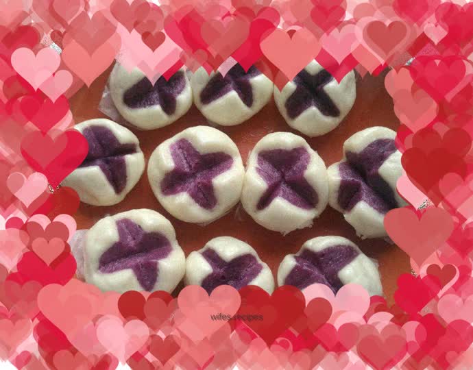 Purple Sweet Potato Blossom Steamed Bun