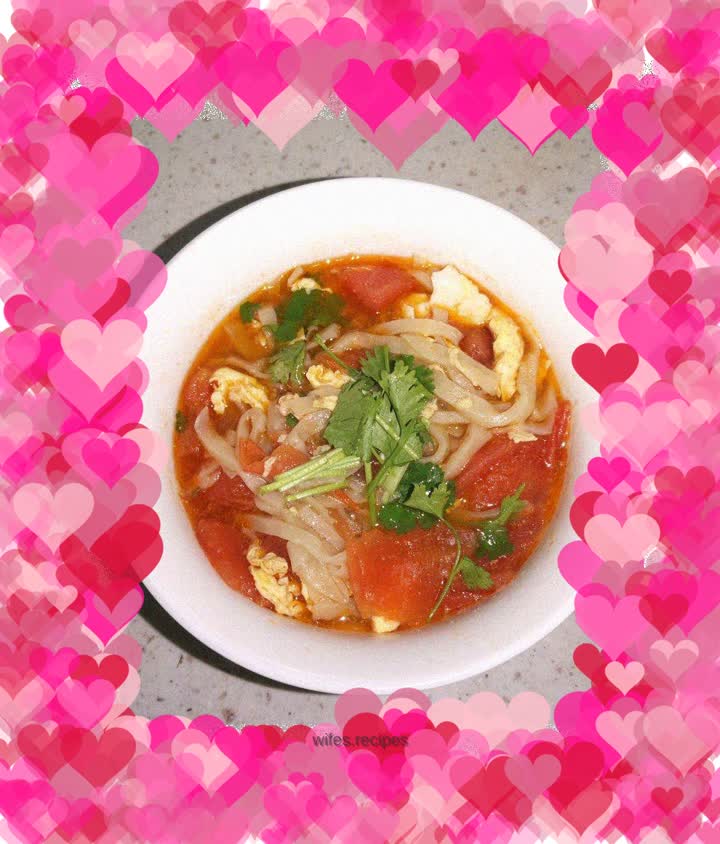 Tomato and egg braised pancake