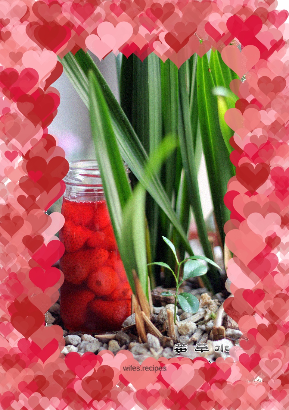 Make your own beautiful and healthy canned food, absolutely visual style - strawberries in sugar water