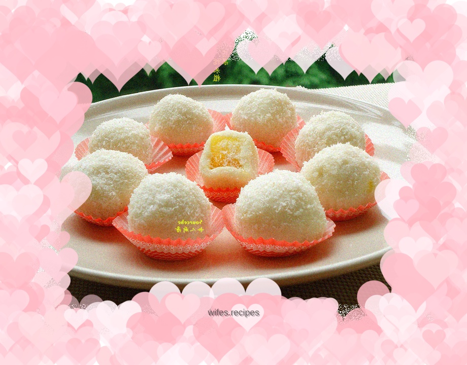 Mango glutinous rice cake