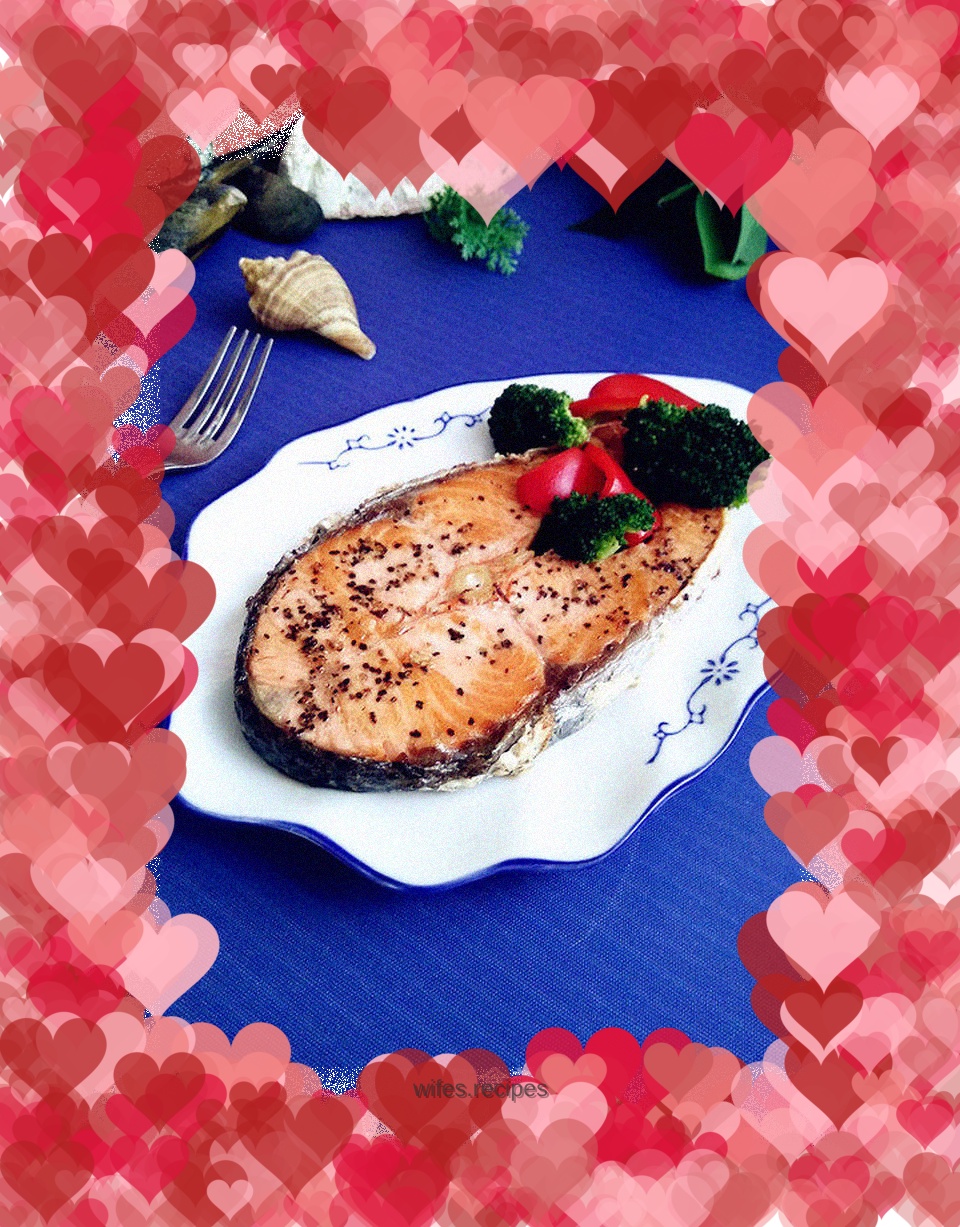 Pan-fried salmon