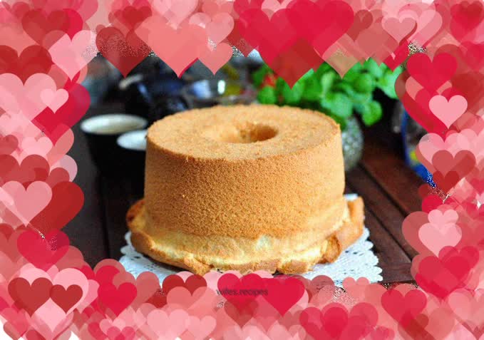 Maple syrup chiffon cake