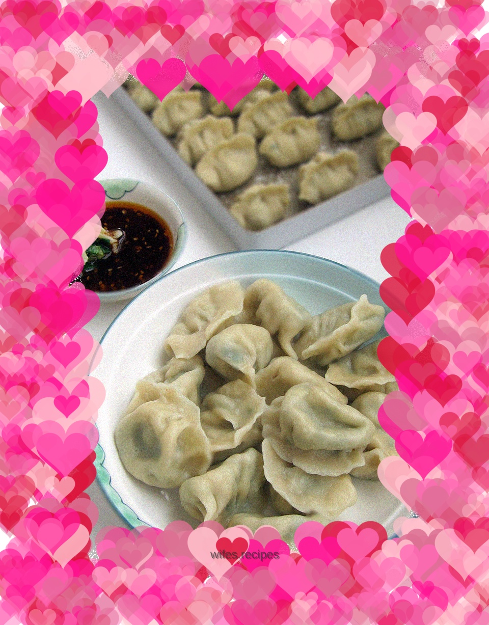 Goose egg and leek dumplings