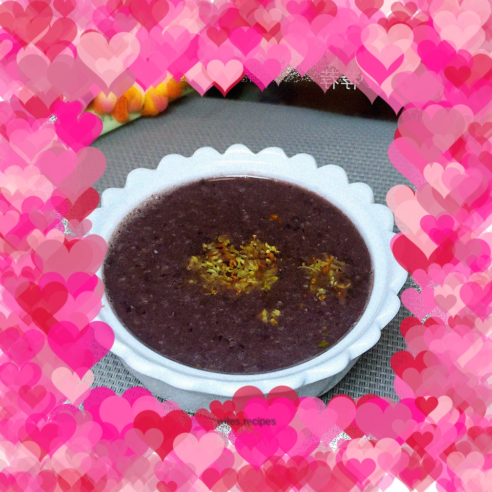 [The most suitable thing to eat in autumn—osmanthus black rice~]