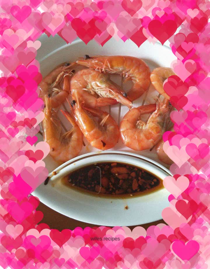Homemade boiled shrimp