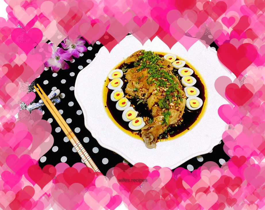 Saliva chicken legs with golden eggs