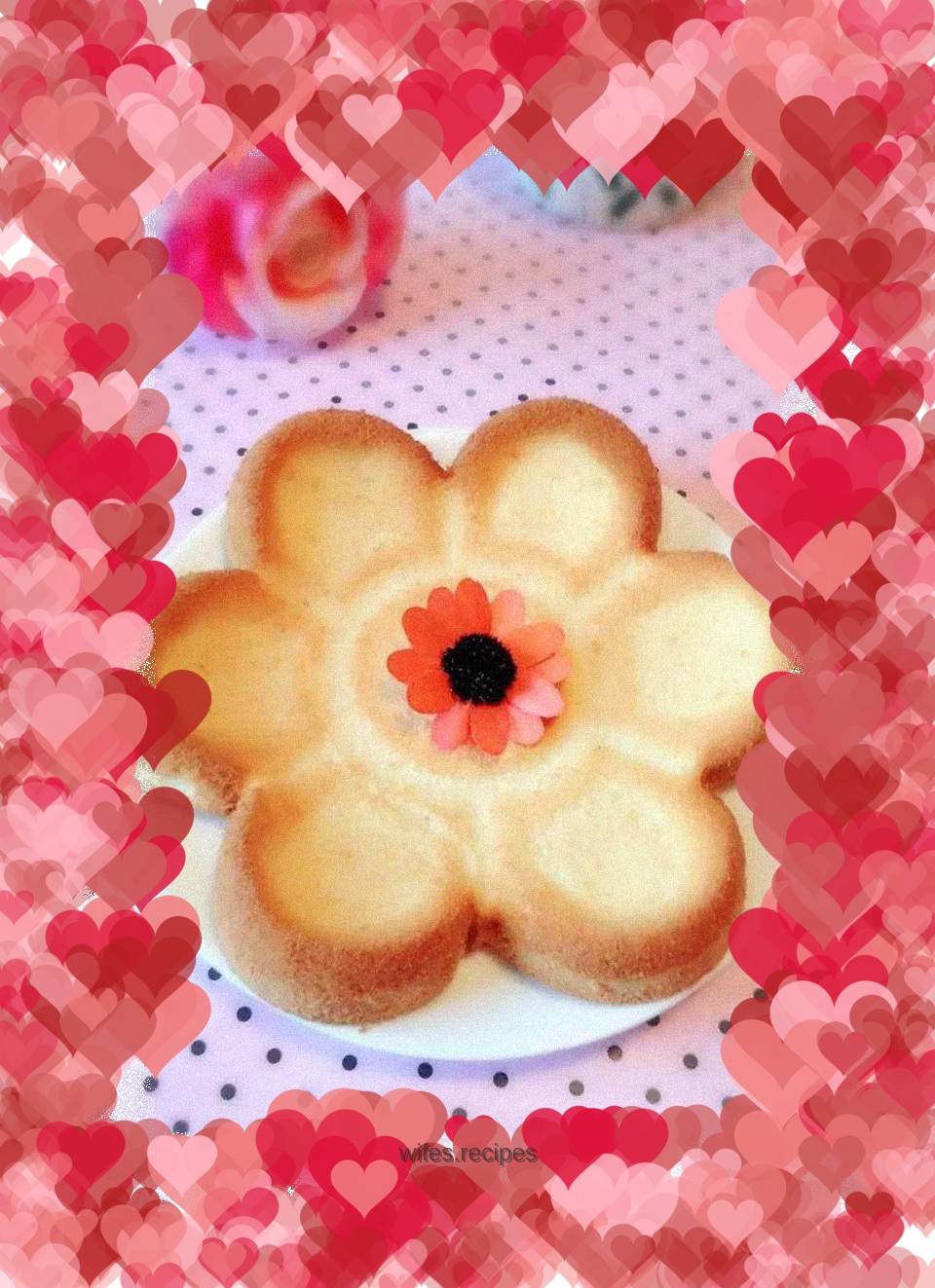 Flower chiffon cake