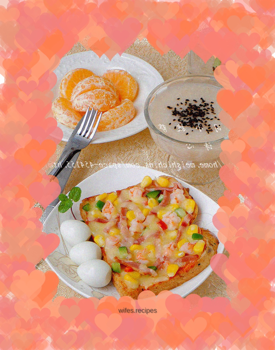 【Toast Pizza】---- Quick and nutritious breakfast