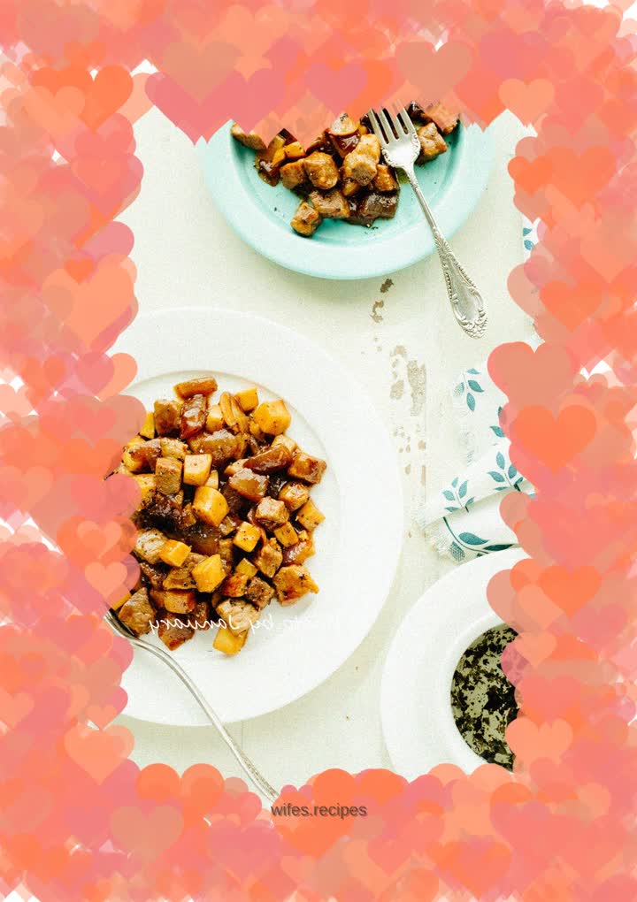 【Shanghai】Beef cubes with black pepper and king oyster mushroom