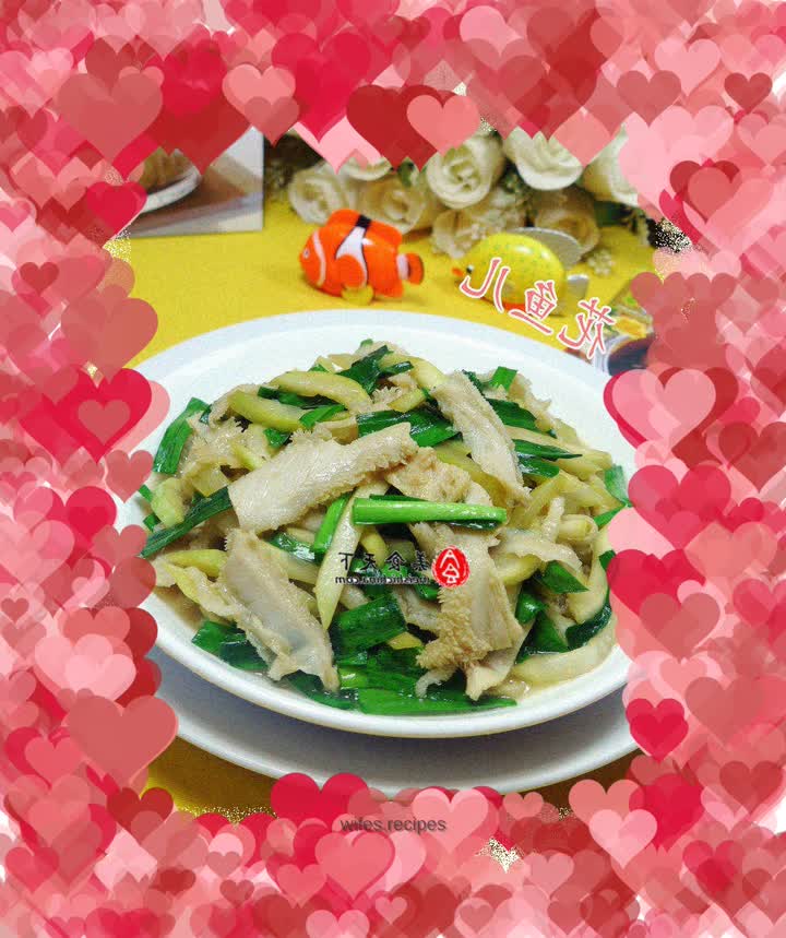 Stir-fried Chives and Beef Tripe at Night Blossom