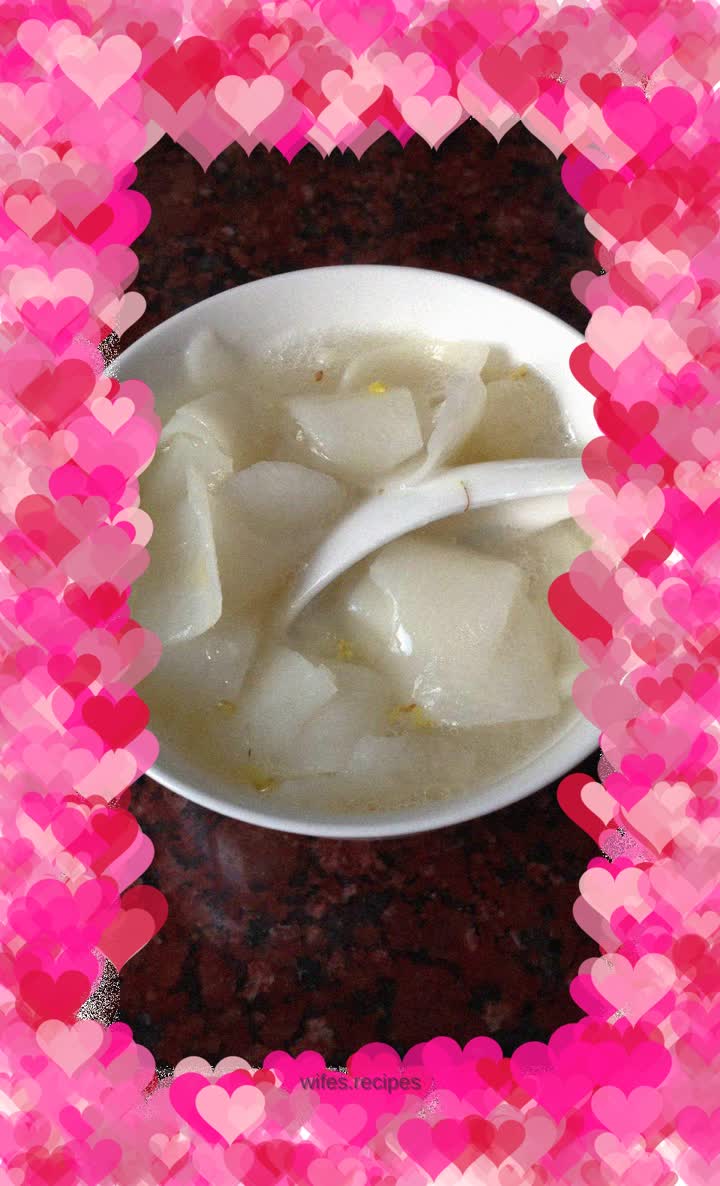 Ginger, potato and osmanthus soup