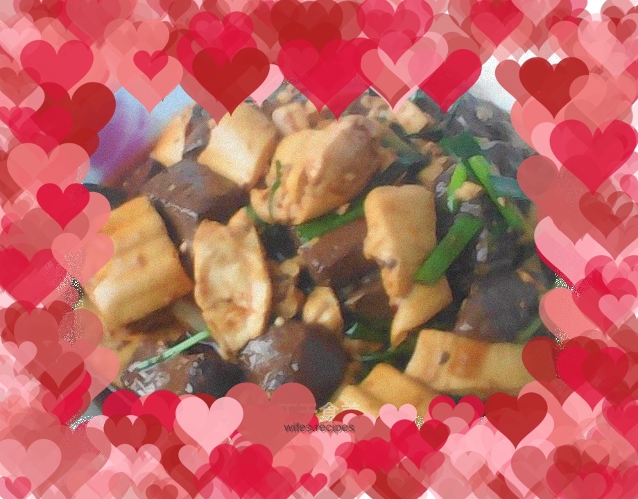 Braised tofu with duck blood