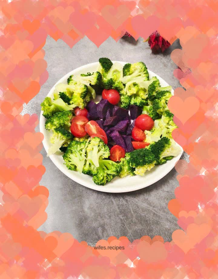 Broccoli, Purple Potato and Cherry Tomatoes Weight Loss Recipe