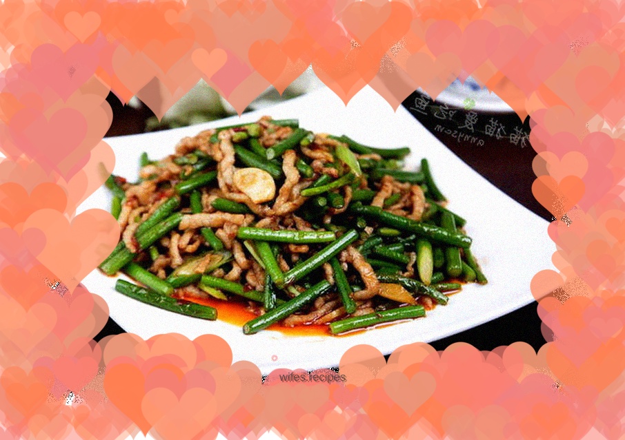 The everlasting stir-fried shredded pork with garlic moss〗