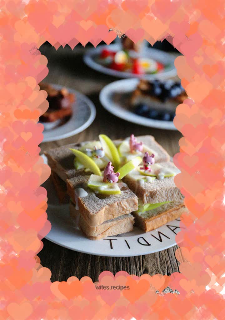 Low-fat Green Apple Cheese Sandwich