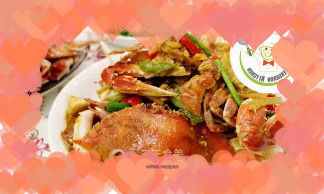 Spicy fried large flower crab