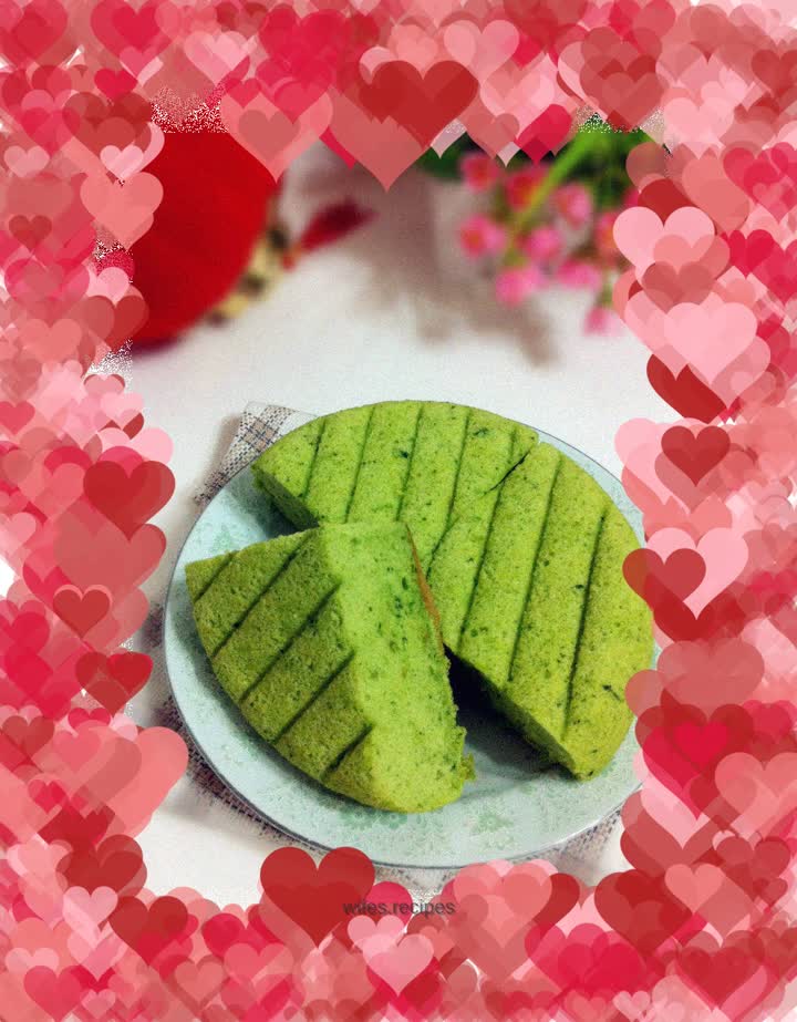 Pure natural spinach cake