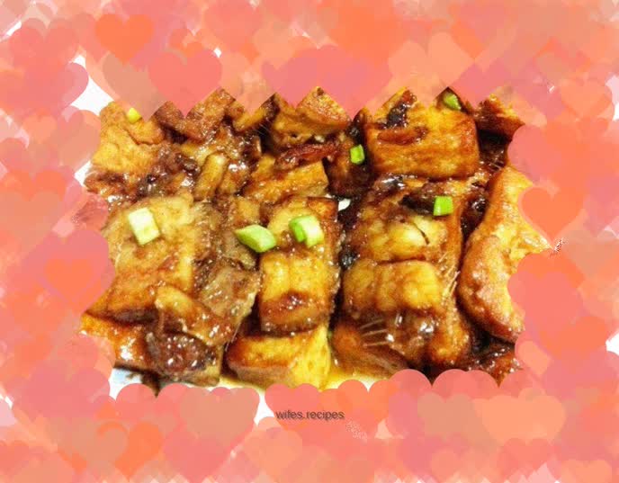 Braised hairtail tofu