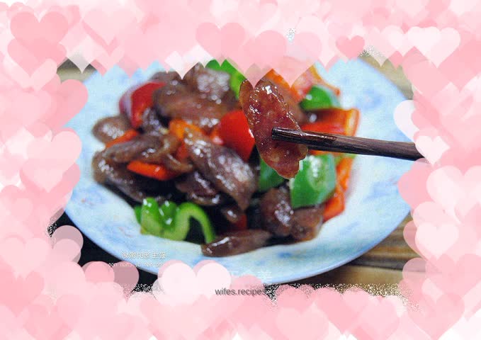 Fried Sausage with Colorful Peppers