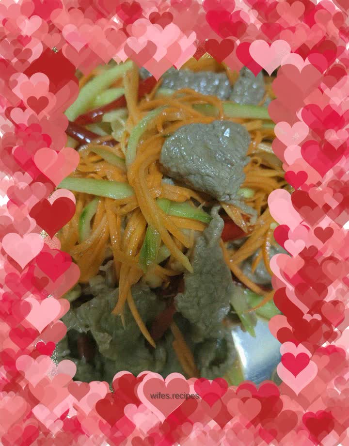 Beef mixed with vegetables