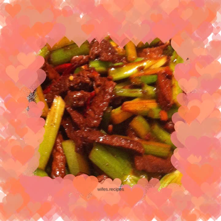 Beef flatbread with celery