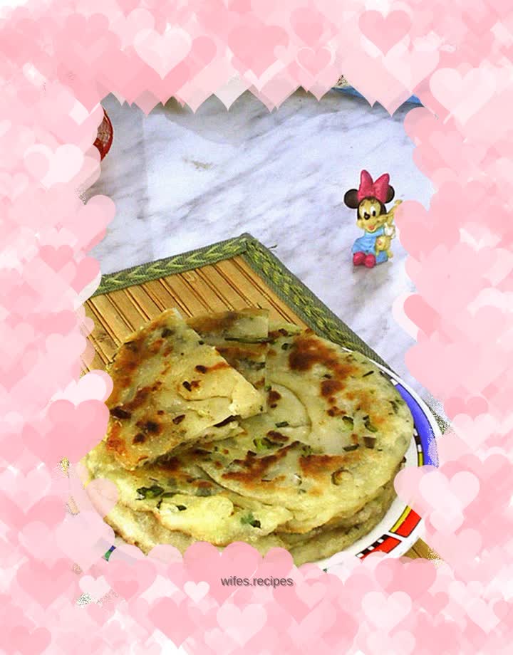 Hot noodle, salt, pepper and scallion soft pancake