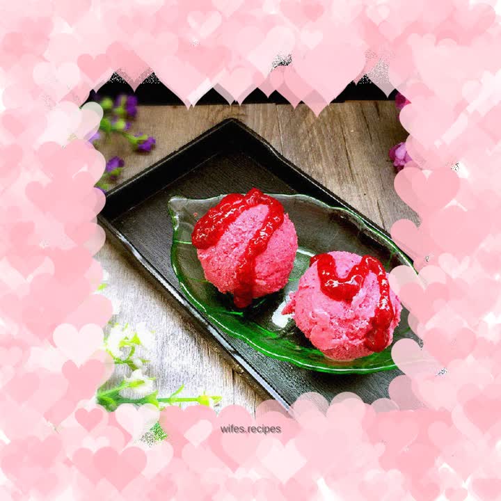 Raspberry yogurt ice cream