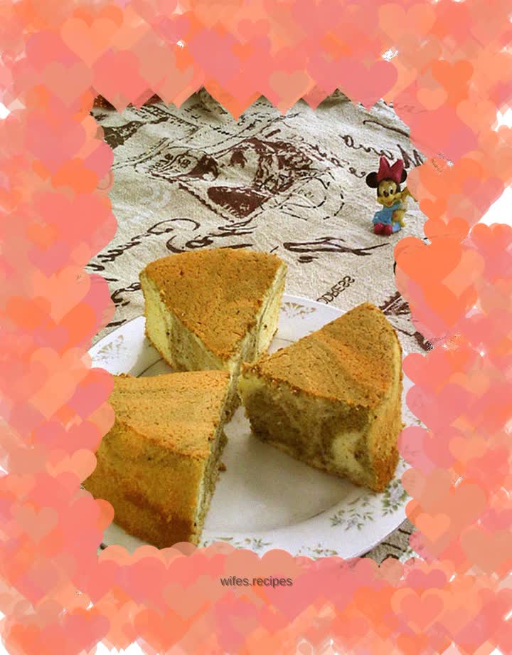 Matcha marble chiffon cake