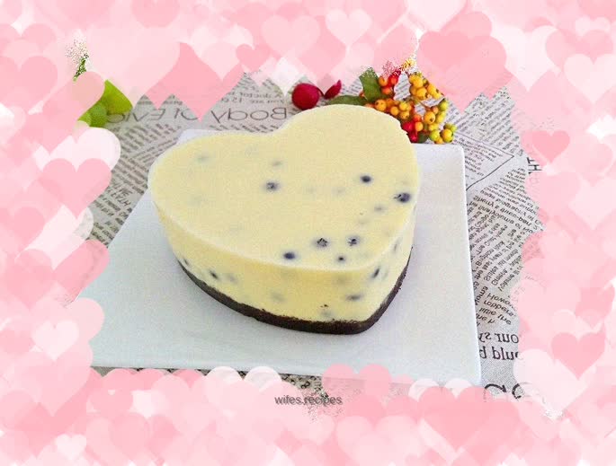 Frozen yogurt blueberry mousse