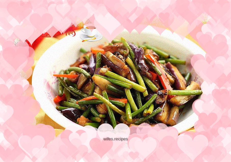 [Hubei] Stir-fried eggplant and garlic sprouts