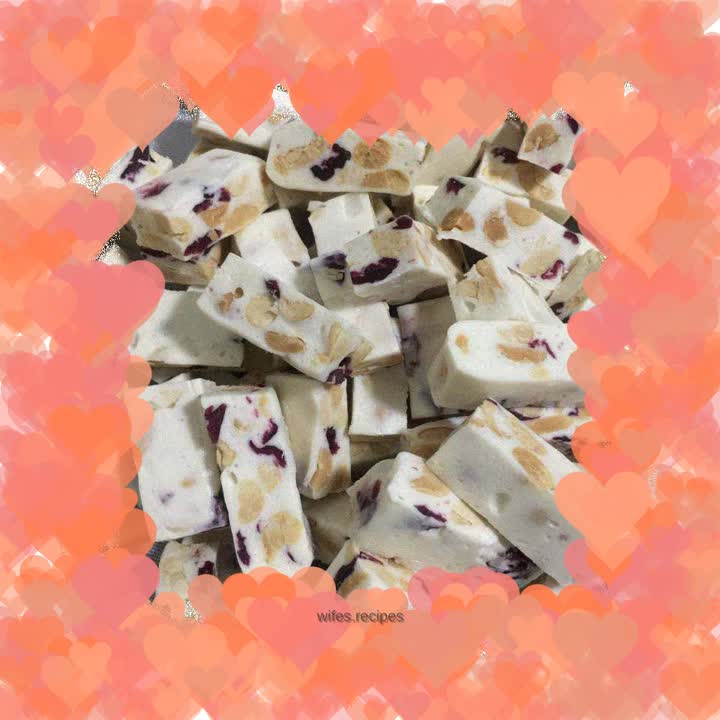 Cranberry Peanut Nougat, full of milky flavor