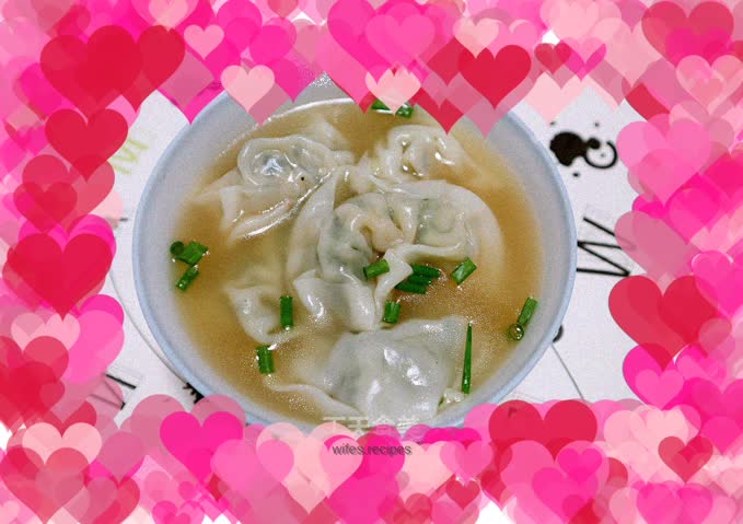 Zucchini and meat wontons