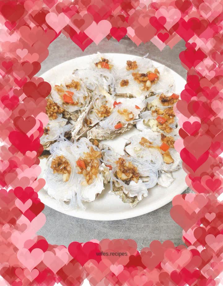 Oysters with garlic vermicelli