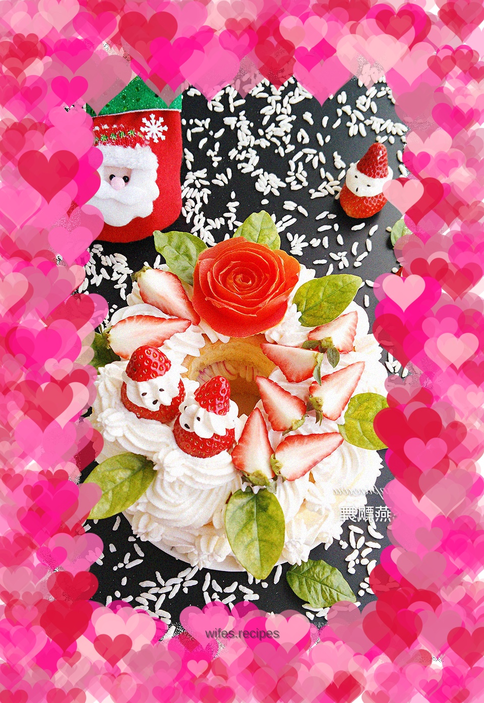 Christmas wreath cake