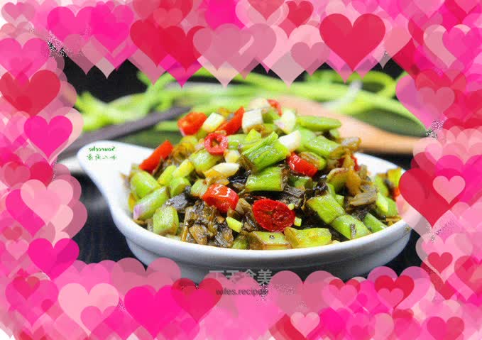 Stir-fried green beans with sauerkraut