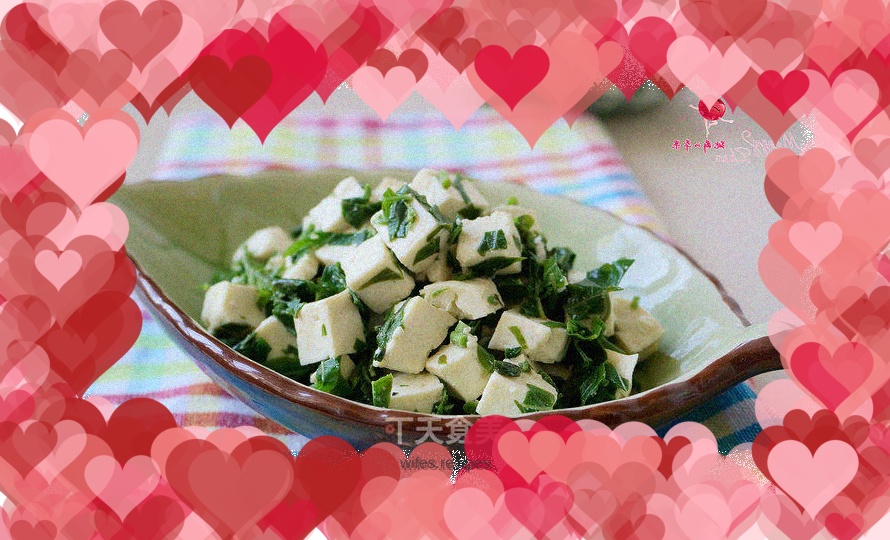 Chinese toon mixed with tofu