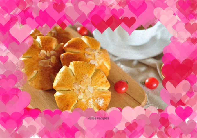 Sweet potato flower bread