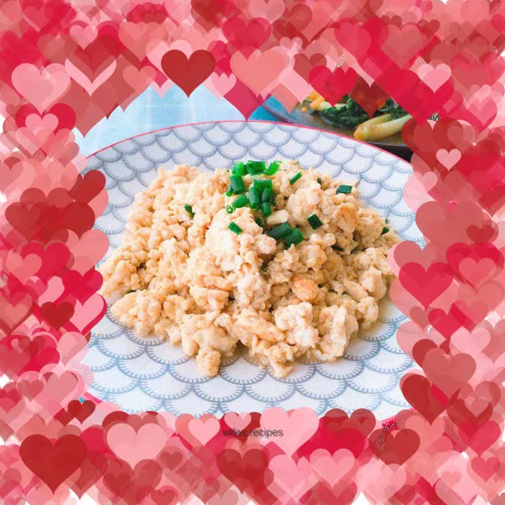 Fried tofu with eggs